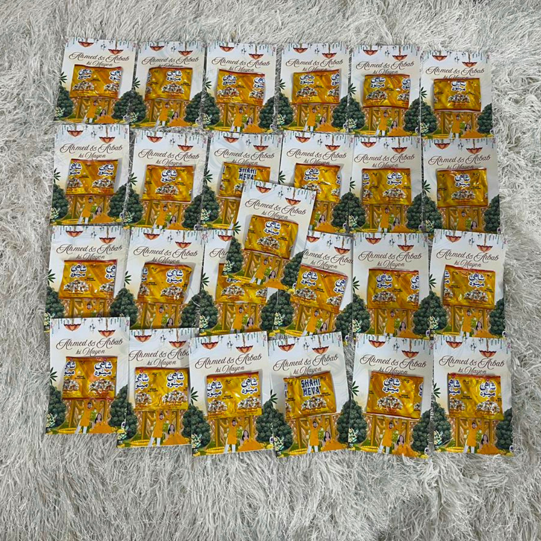 Shahi mewa favours cards