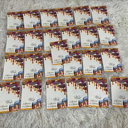 Mehndi favours cards