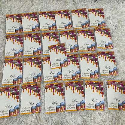Mehndi favours cards