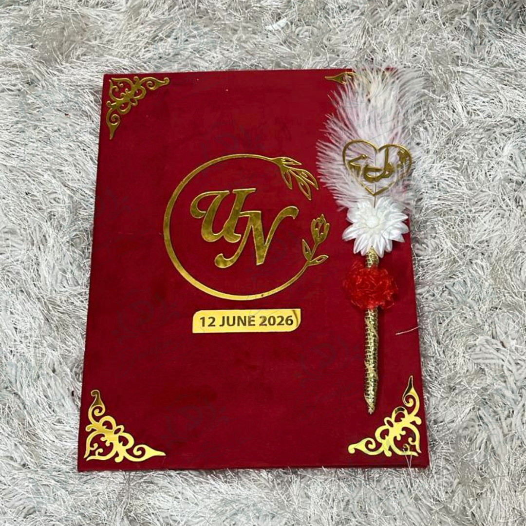 Nikkah booklet with pen