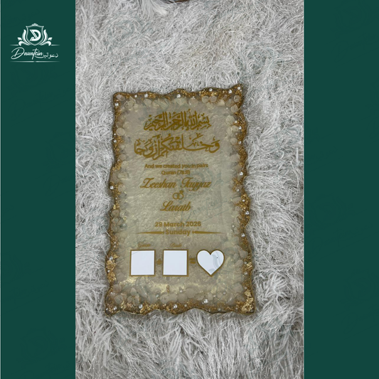 Golden Vows Resin Frame